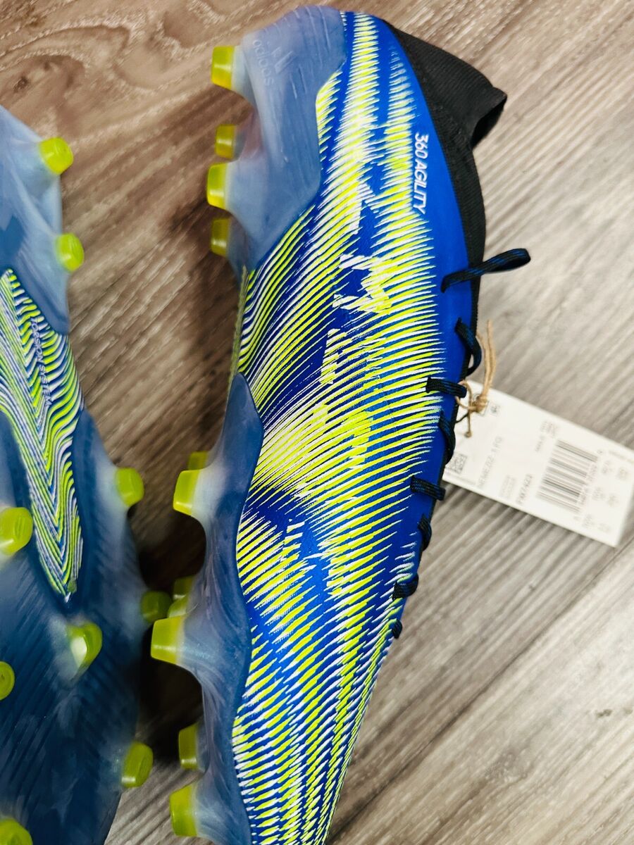 ADIDAS NEMEZIZ .1 FG FIRM PRO SOCCER CLEATS BLUE NEON GREEN ADIDAS NEMEZIZ .1 FG FIRM PRO SOCCER CLEATS BLUE NEON GREEN