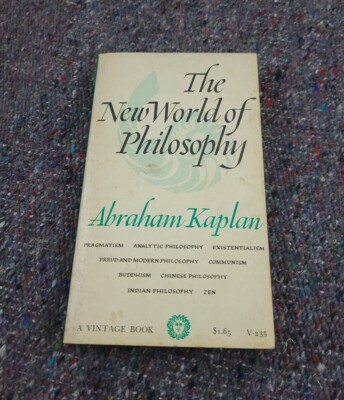 Vintage New World Of Philosophy Abraham Kaplan 1961 Book Paperback Vtg Rare