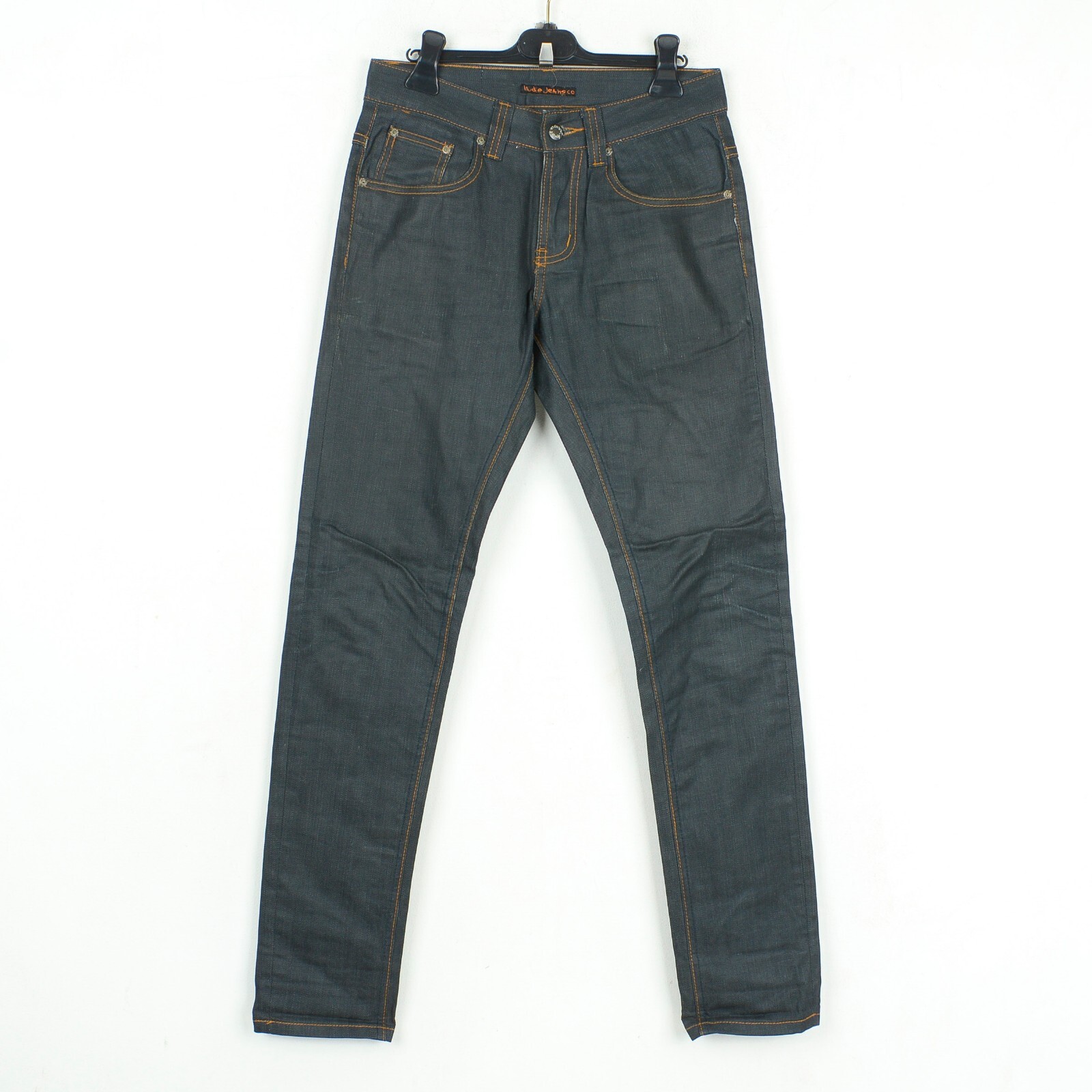 NUDIE JEANS Slim Jim Dry Japan Mens W29 L33 RAW Unwashed Denim