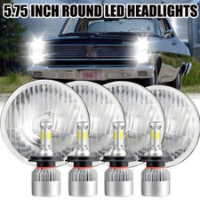 4pcs For Mercury Cougar 1967-76 Monterey Comet 5.75 Round Led Headlights Hilo 4pcs For Mercury Cougar 1967-76 Monterey Comet 5.75 Round Led Headlights Hilo