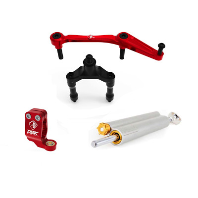 DBK Triumph Speed Triple 1200RS Ohlins Steering Damper Kit - Red-Red