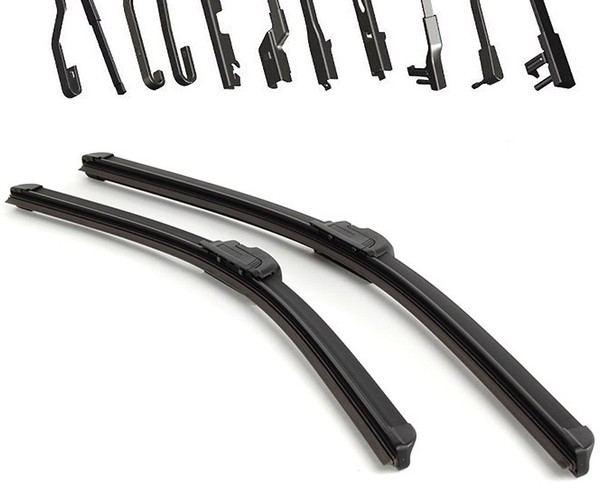 2X Ultra / Flat Scheibenwischer Wischerblatt Gelenklos + EASY-CLIP In 550/450Mm-image
