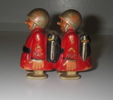 Vintage Marx Hap Hop Ramp Walker 1950s/1960s Red Soldier Army Plastic TOY.