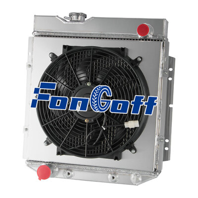 4Row Aluminum Radiator+Fan Shroud For 1960-66 Ford Mustang Comet Falcon 2.4L l6