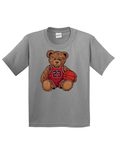 Bear Basketball Player Funny Kid's Short Sleeves T-Shirt Sports Graphic Gift Tee - Picture 14 of 14