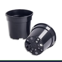 Pflanztopf 1 L Schwarz Ø 13 X 11 Cm Blumentopf Pflanzgefäß BlumenküBel