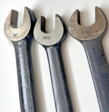 VINTAGE WILLIAMS OPEN ENDED WRENCHES PRE-OWNED LOT OF 3 MADE IN USA JWR