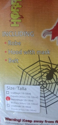 HORROR ROBE COSTUME (Medium 120-130cm) - Bild 2 von 6