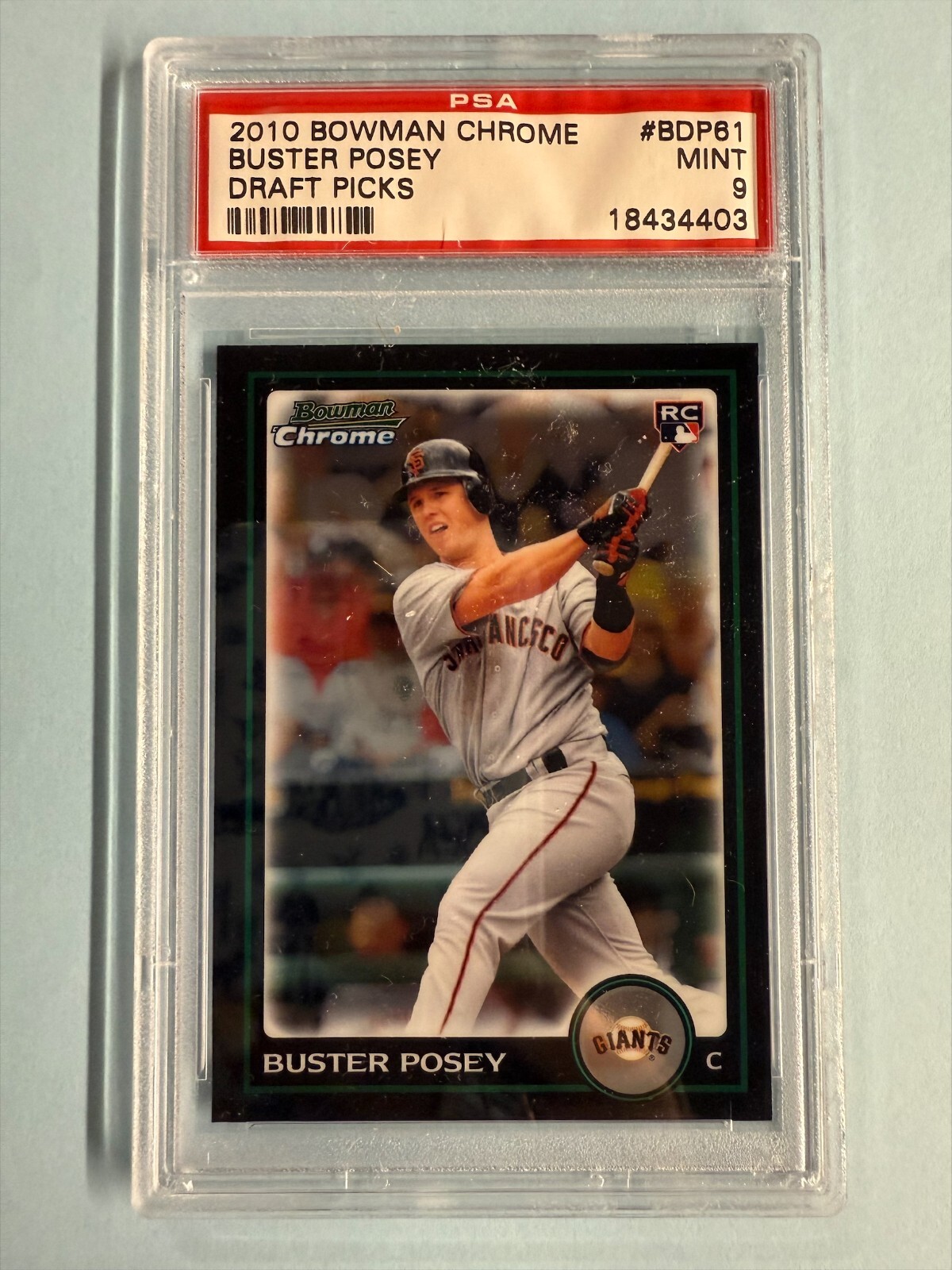 Buster Posey 2010 Bowman Chrome Draft Picks BDP#61 RC PSA 9 San Francisco Giants