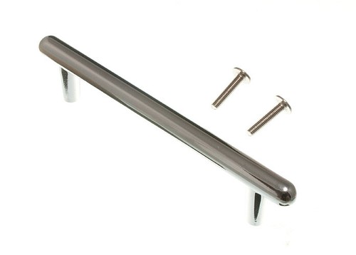 2X Barra T Estilo Cupbord Cajón Manillas Metal Cromado 96mm + Screws Onestopdiy