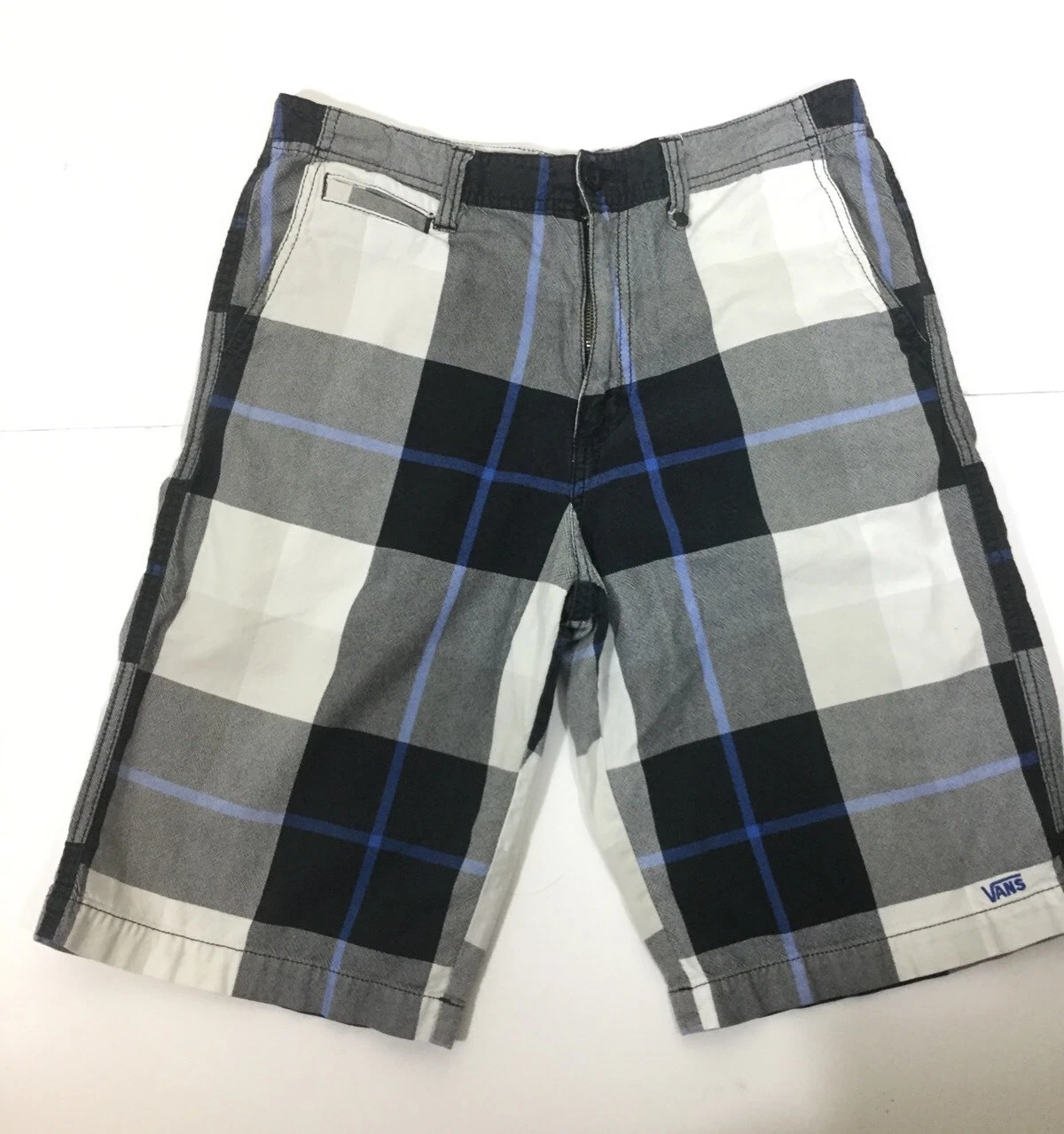 Vans 30 pantaloncini da uomo neri a quadretti cotone