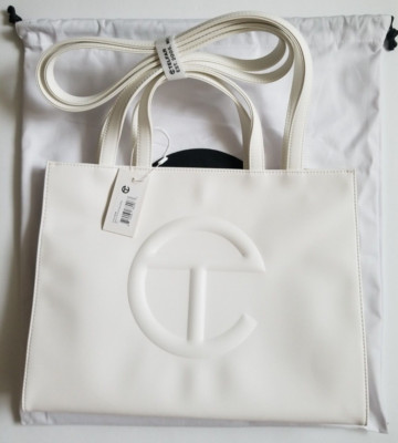 Telfar Medium Shopping Bag White New With Tag  FAST SHIPPING 