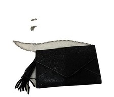 Black Formal Shimmer Evening Bag Prom Wedding