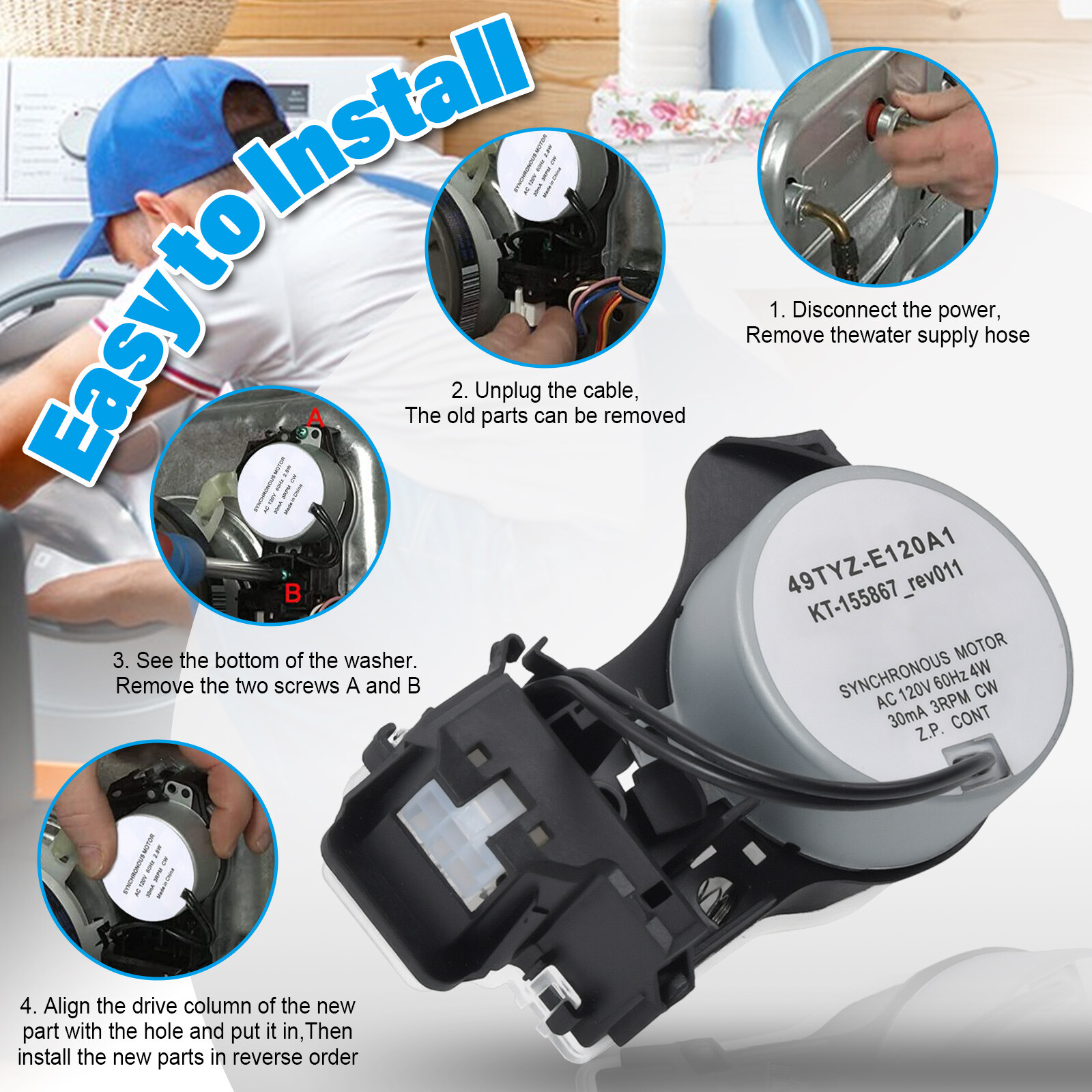 W10913953 Washer Shift Actuator For Whirlpool Maytag Kenmore 4455082 W10597177