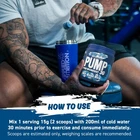 Stim Free Pre Workout Powder Pump 3G Creatine, Amino Acids, Vit B - 25 Servings