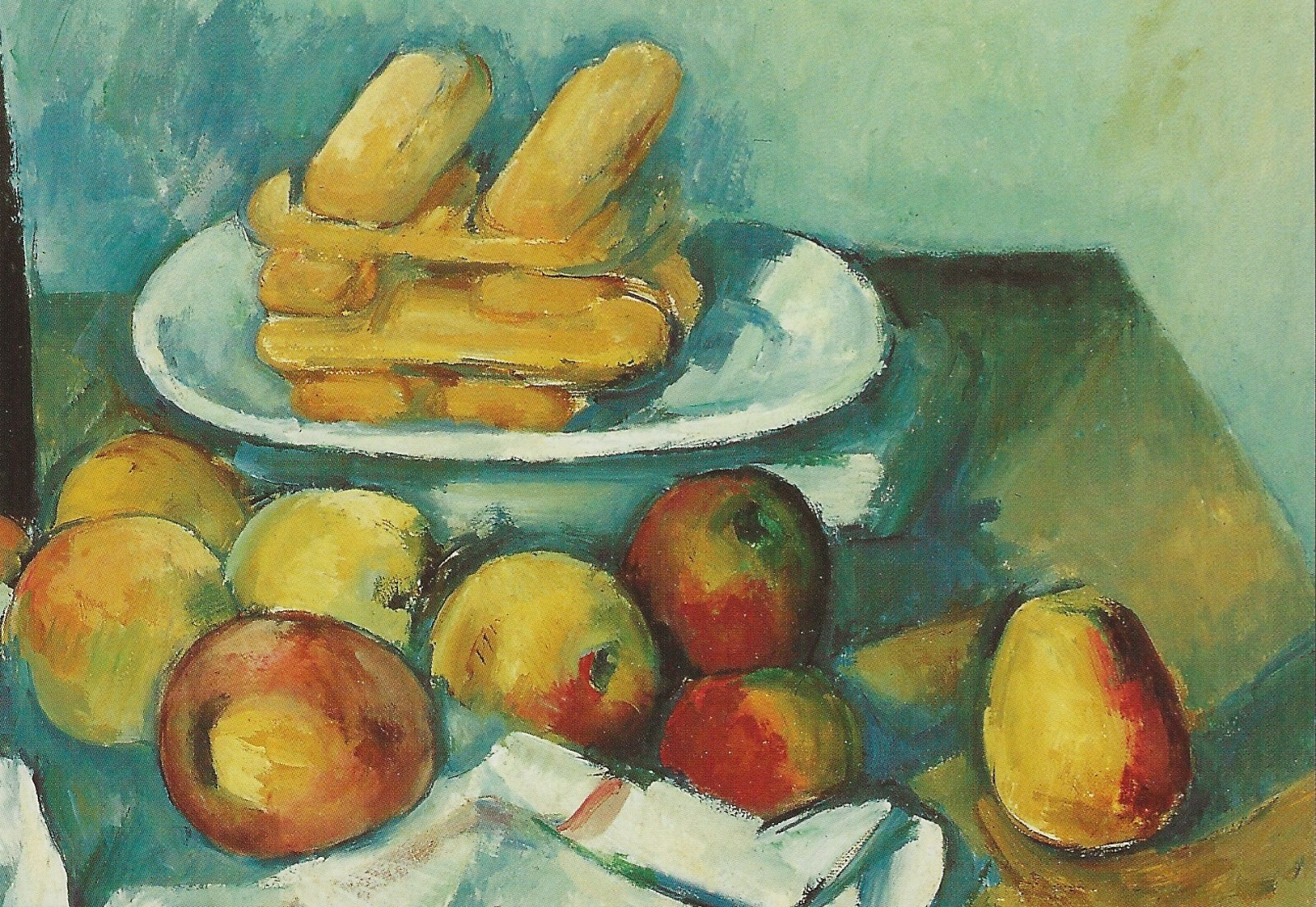Cezanne Still Life With Basket Of Apples