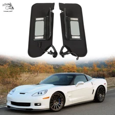 For 2005-2013 Chevrolet Corvette C6 23142243 23142245 Pair Sunshade Sun Visor