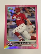 2022 Topps Chrome Baseball Pink Refractor - Trey Amburgey RC - Cincinnati Reds