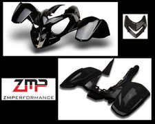 NEW POLARIS PREDATOR 500 BLACK PLASTIC FRONT AND REAR FENDER SET