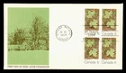 DR WHO 1971 CANADA FDC SUMMER LEAF CACHET BLOCK M69183