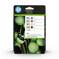 Hp 950/951 Pack Of 4 Original Black, Cyan, Magenta And Yellow Ink Cartridges (6Z