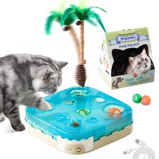 7-in-1 Interactive Cat Toy Motion Activated Indoor Playset with Automatic Pop...