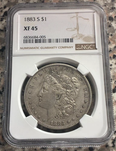 1883-S Morgan Silver Dollar NGC Graded XF45