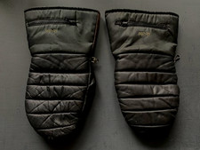 Ski-Doo Snowmobile Gloves Black Leather Fleece Lined Vintage Great Condition