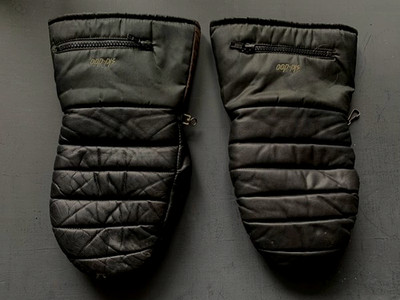 Ski-Doo Snowmobile Gloves Black Leather Fleece Lined Vintage Great Condition