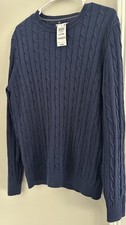 Club Room Men's Sweater Navy size Large MSRP 50.00