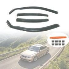 Windabweiser 4-Tlg Schwarz für BMW 5er E60 2004-2010 4-Türer Limousine