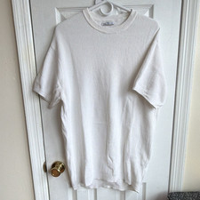 Zara White Rib-Knit Crew Neck Pullover Sweater Women M Short Sleeve Solid