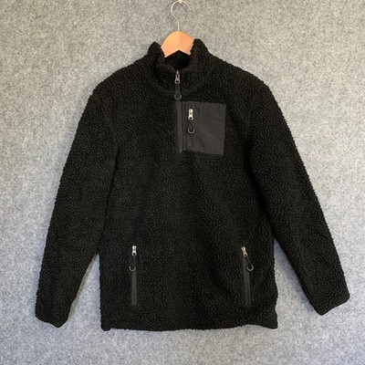 Sherpa Fleece Pullover Ellis&Hudson Utility Gr. Small schwarz 3 Reißverschlusstaschen Unisex