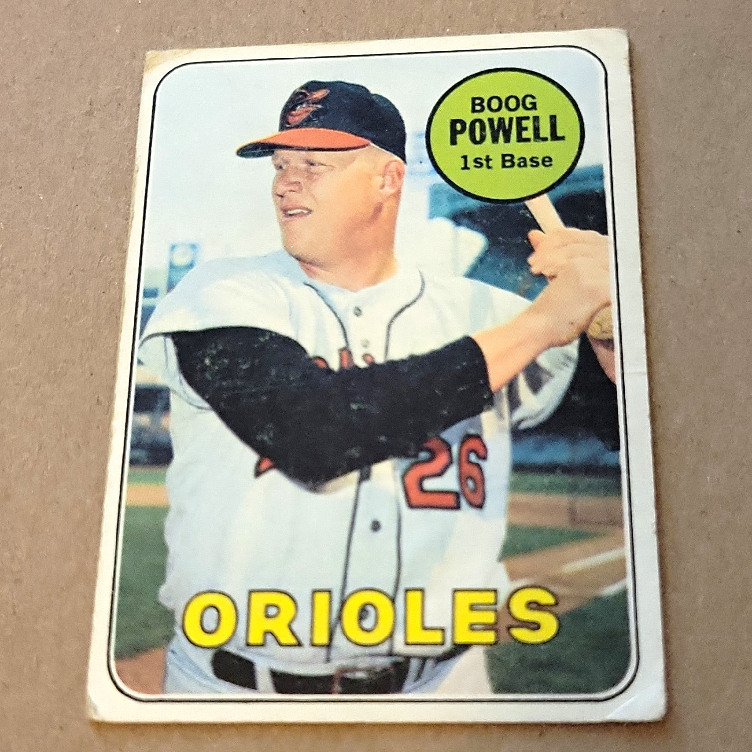 Topps 1969 Topps Boog Powell #15 Baltimore Orioles Baseball Card Base Set
