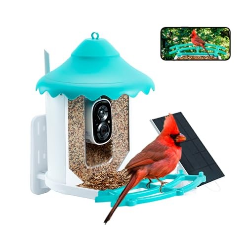 Alimentador inteligente para aves con cámara, alimentador solar, captura de video de aves 2K HD con IA - Imagen 1 de 6
