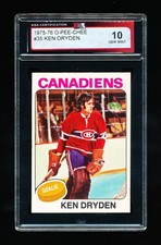 1975 OPC HOCKEY 35 KEN DRYDEN KSA 10 GEM MINT CANADIENS GOALIE