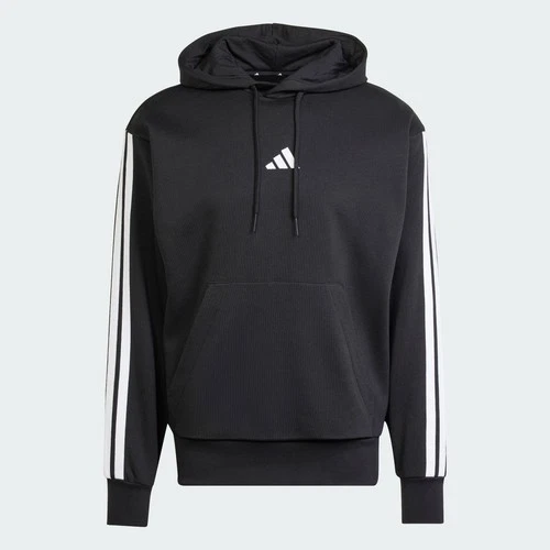 adidas men Essentials 3-Stripes Fleece Hoodie - product listing photo