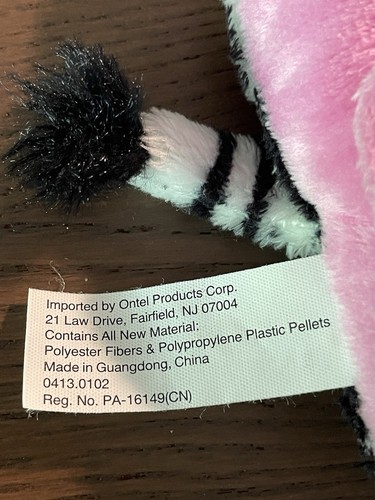 Pillow Pets Dream Lites Mini Zebra w/ Pink - No Tag Unknown Working Condition - Picture 6 of 11