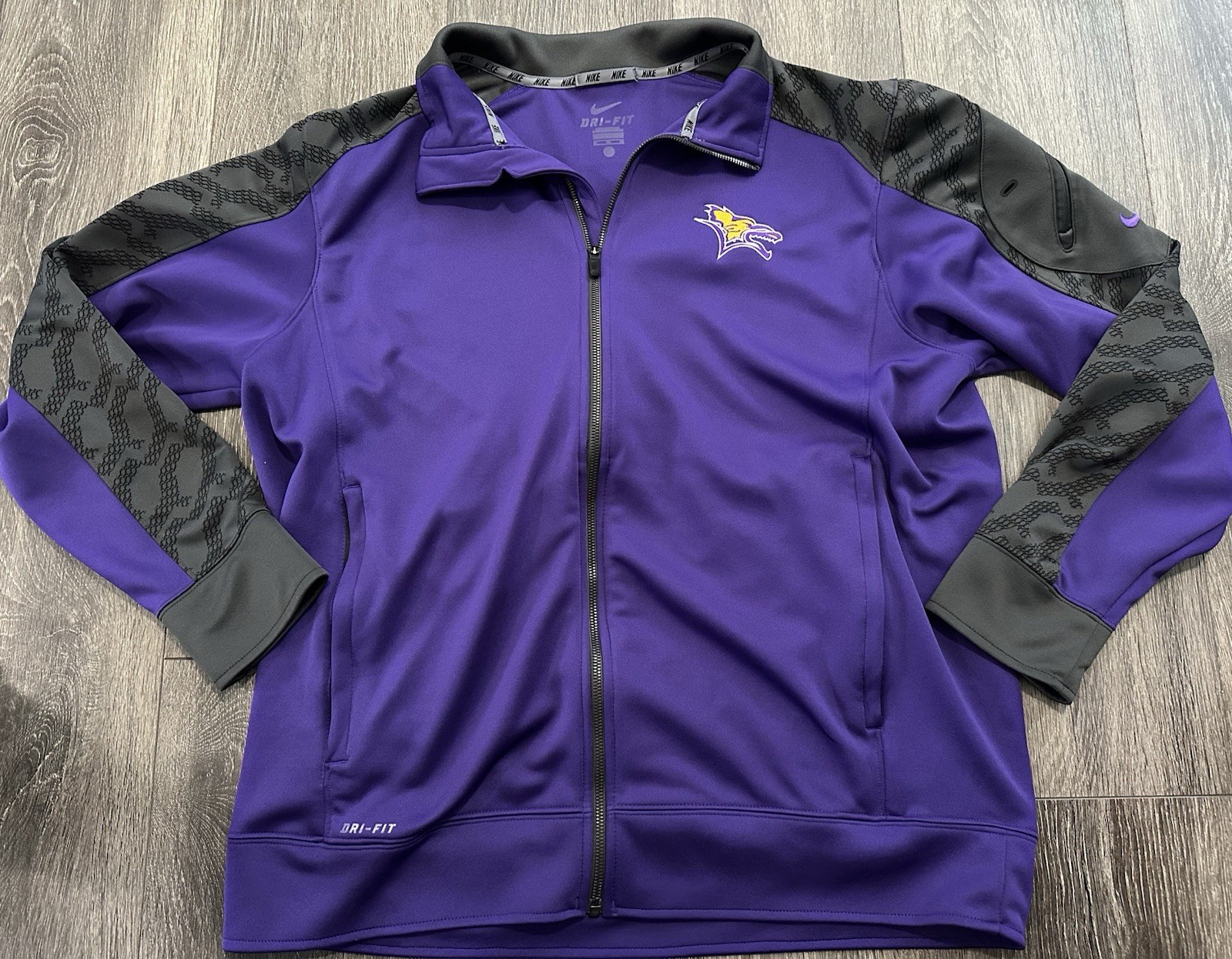 SACAI X NIKE Giacca softshell Kansas Wesleyan Coyotes Nike Speed Knit Dri Fit full zip XL