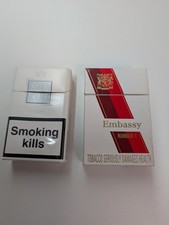 Embassy Number 1 & Silk Cut 20 Empty Cigarette Packet Vintage Card Props