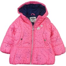 OshKosh B'Gosh Infant Girls' Midweight Fleece Lined Puffer Coat, Pink-Navy