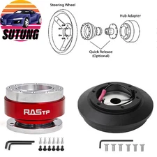 Red Steering Wheel Quick Release + Hub Adapter 121H For Supra Celica Lexus IS300