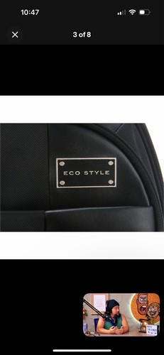 ECO STYLE Tech Exec Housse de transport (sac à dos à roulettes) pour ordinateur portable 17,3 - Noir - Photo 5/8