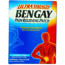6 Pack Bengay Ultra Strength Pain Relieving Patch, Large, 4 Ct