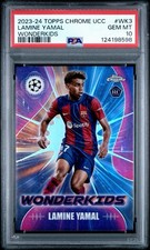 2023-24 Topps Chrome UEFA Lamine Yamal Wonderkids #WK3 RC PSA 10 Barcelona