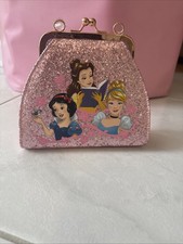 Disney Parks Princess Small Pink Glitter Infused Vinyl Shell Bag