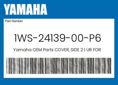 Yamaha Genuine Cover, Side 2 | Ur For Ms1 - 1Ws-24139-00-P6