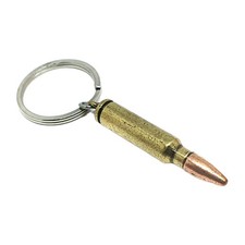 Bullet Keyring Shape Bronze Copper Novelty Keychain Strong Ring Armory Keyring