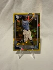 2024 Bowman Chrome Sapphire Junior Caminero Yellow Sapphire Rookie /75 TB Rays