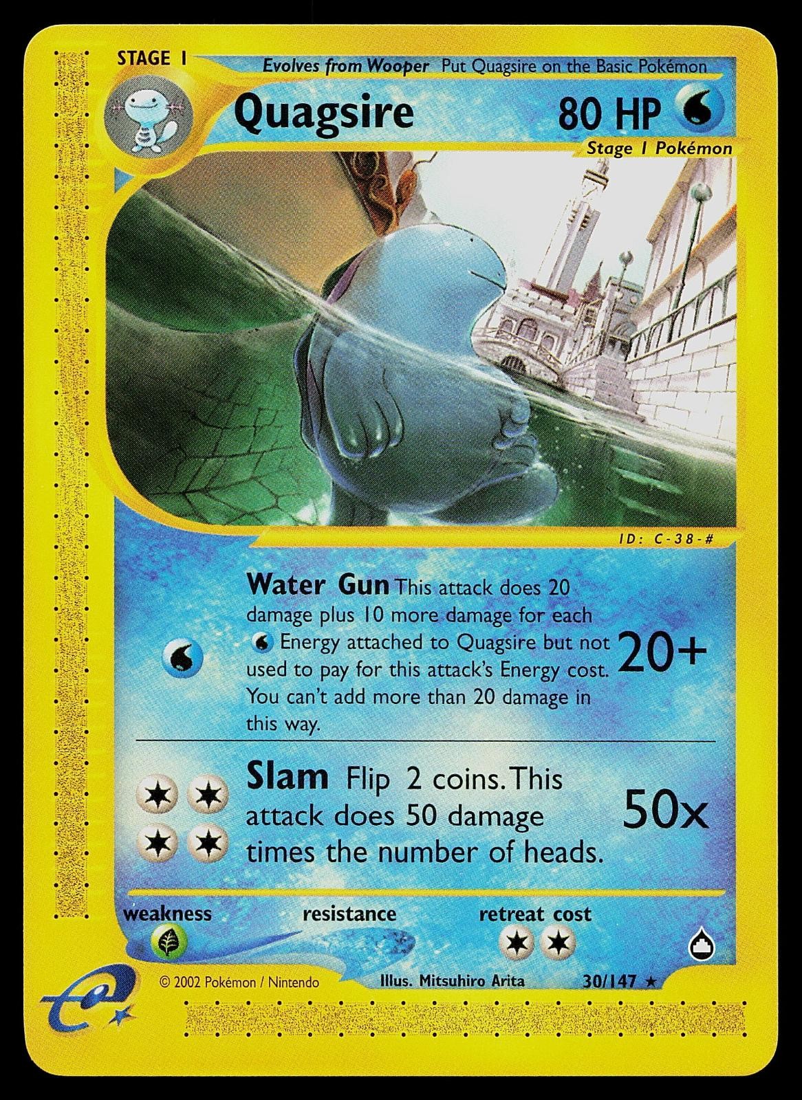 Pokemon Card - Quagsire Aquapolis 30 Rare